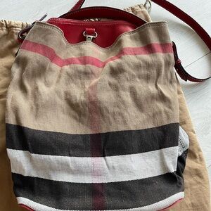 Burberry Tan and Red Women's Bag